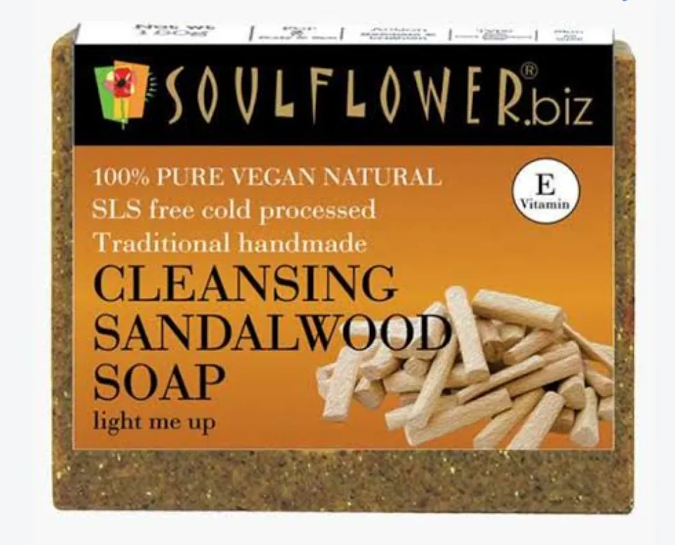 Soulflower Shining Sandalwood Soap